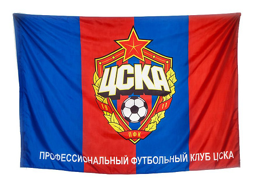 Флаг 150х220 с эмблемой ПФК ЦСКА
