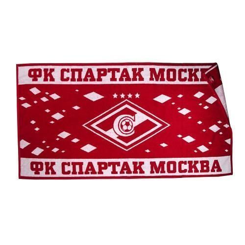 Полотенце банное Спартак Москва, красно-белое, махровое, 95507