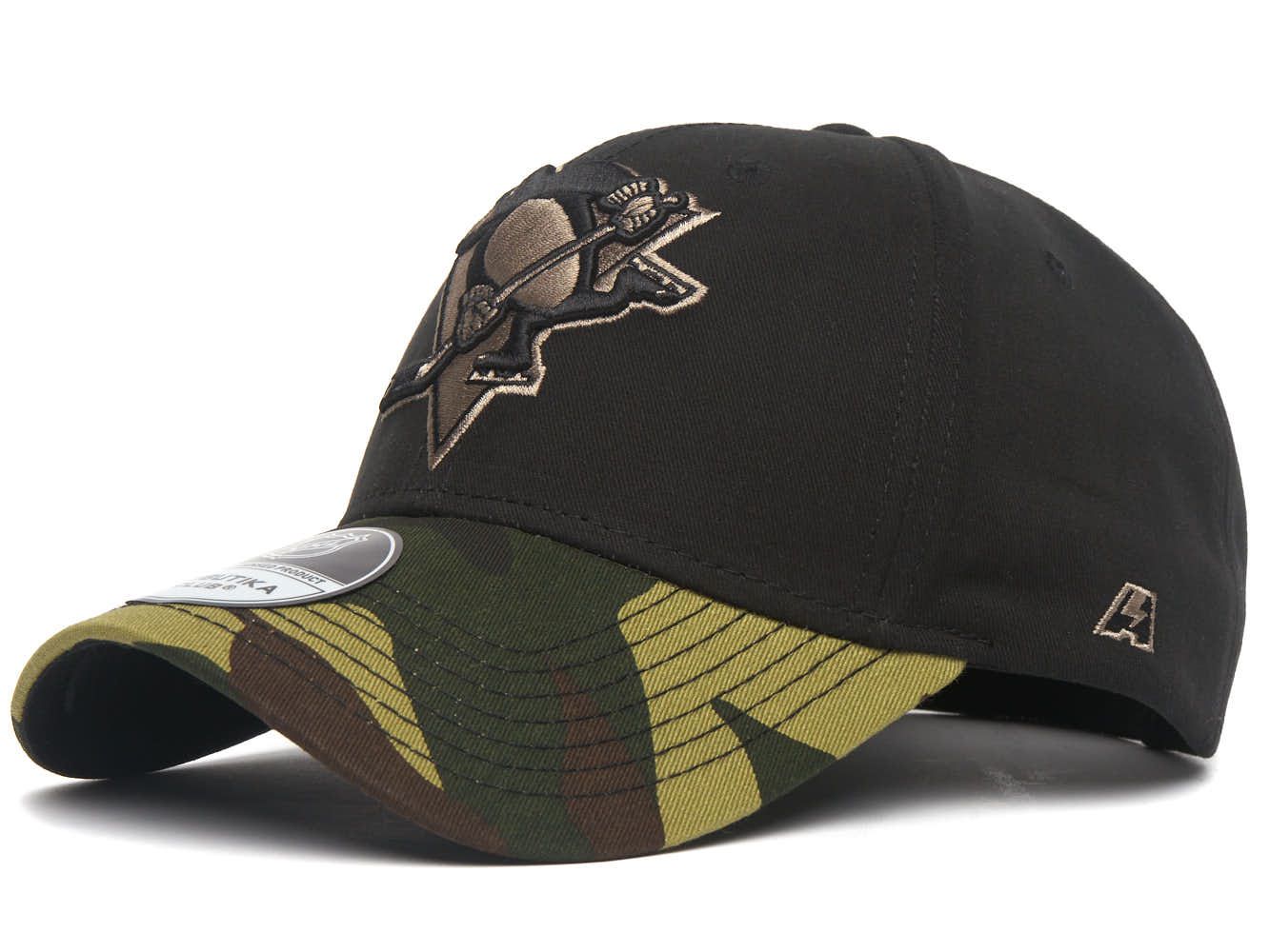 Бейсболка Pittsburgh Penguins черная-хаки 31666