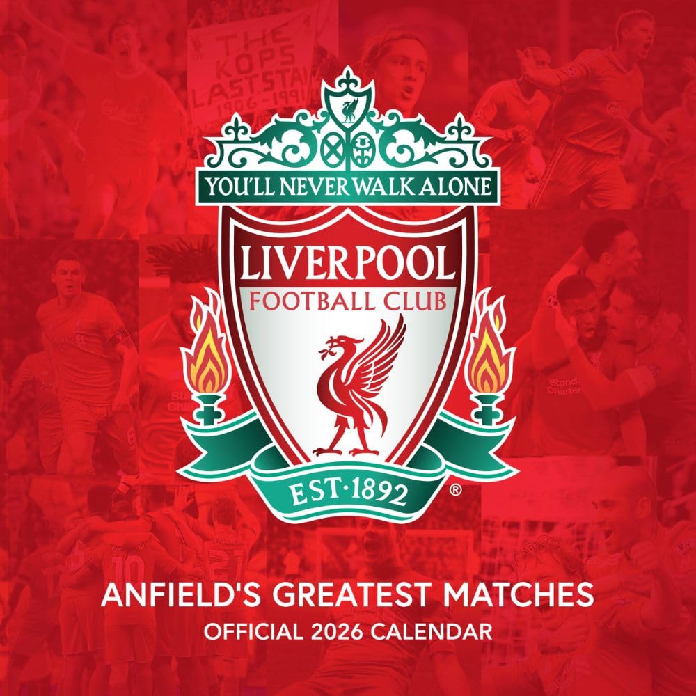 Календарь Ливерпуль настенный 30х30 Legends Square Calendar 2026