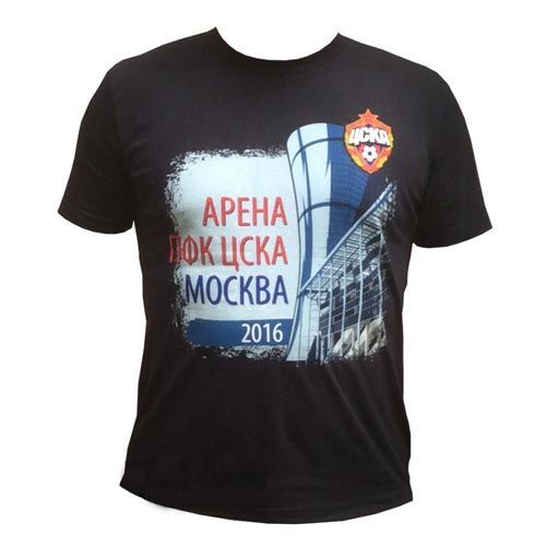 Футболка ЦСКА мужская "Арена ПФК ЦСКА.Башня", цвет черный