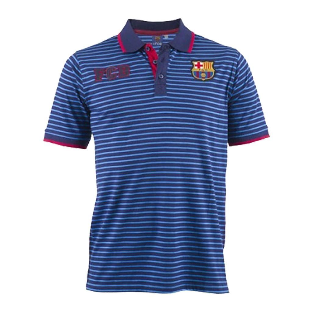 Футболка поло Барселона POLO FCB BLUES, голубая в полоску