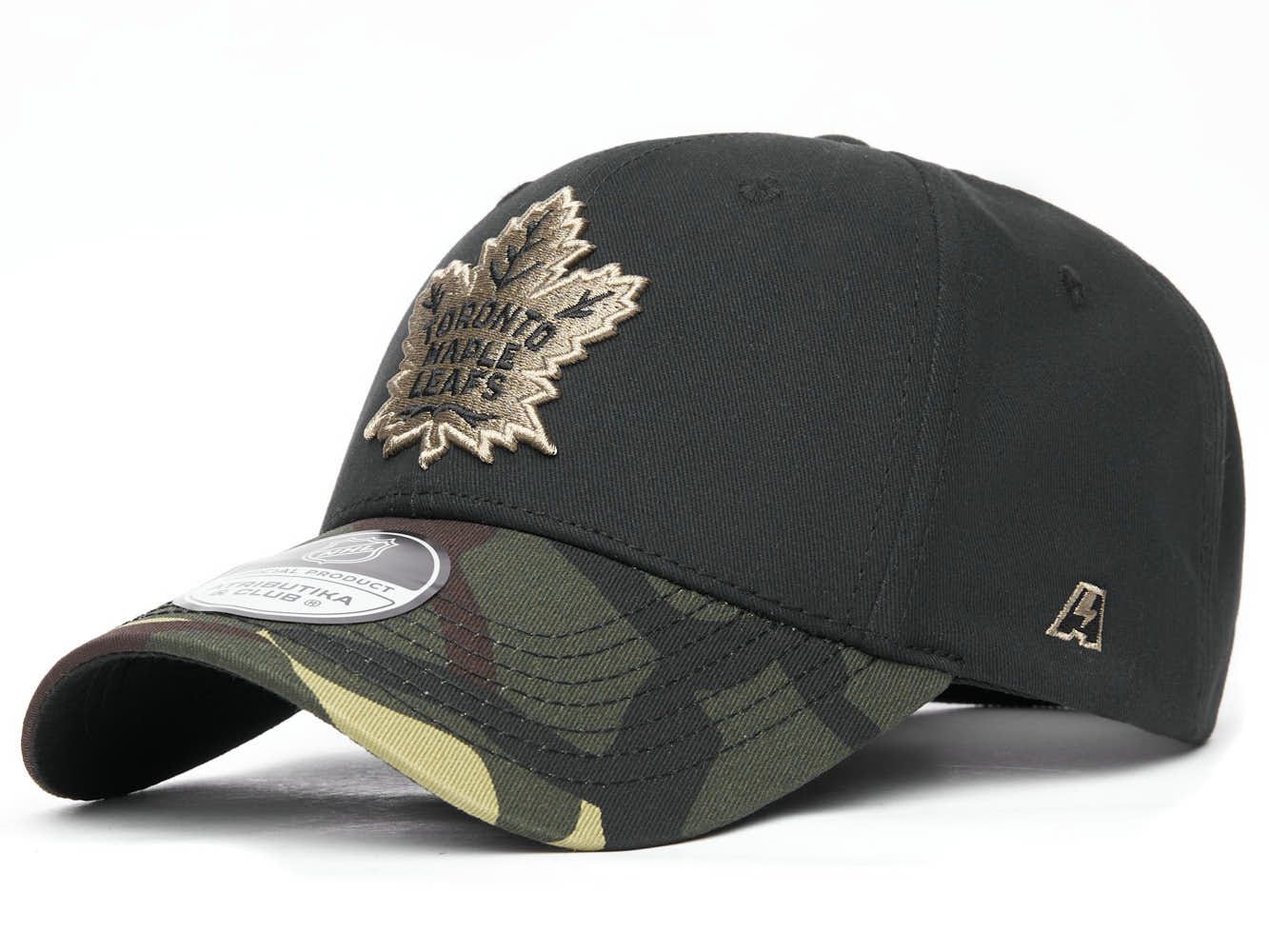 Бейсболка Toronto Maple Leafs черная-хаки 32262