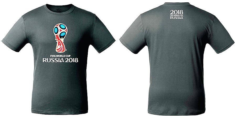 FIFA-Футболка односторонняя "Эмблема", цв.серый