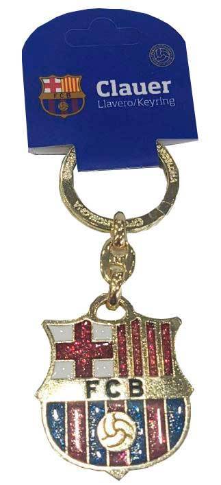 Брелок Барселона ESCUDO PURPURINA DORADO