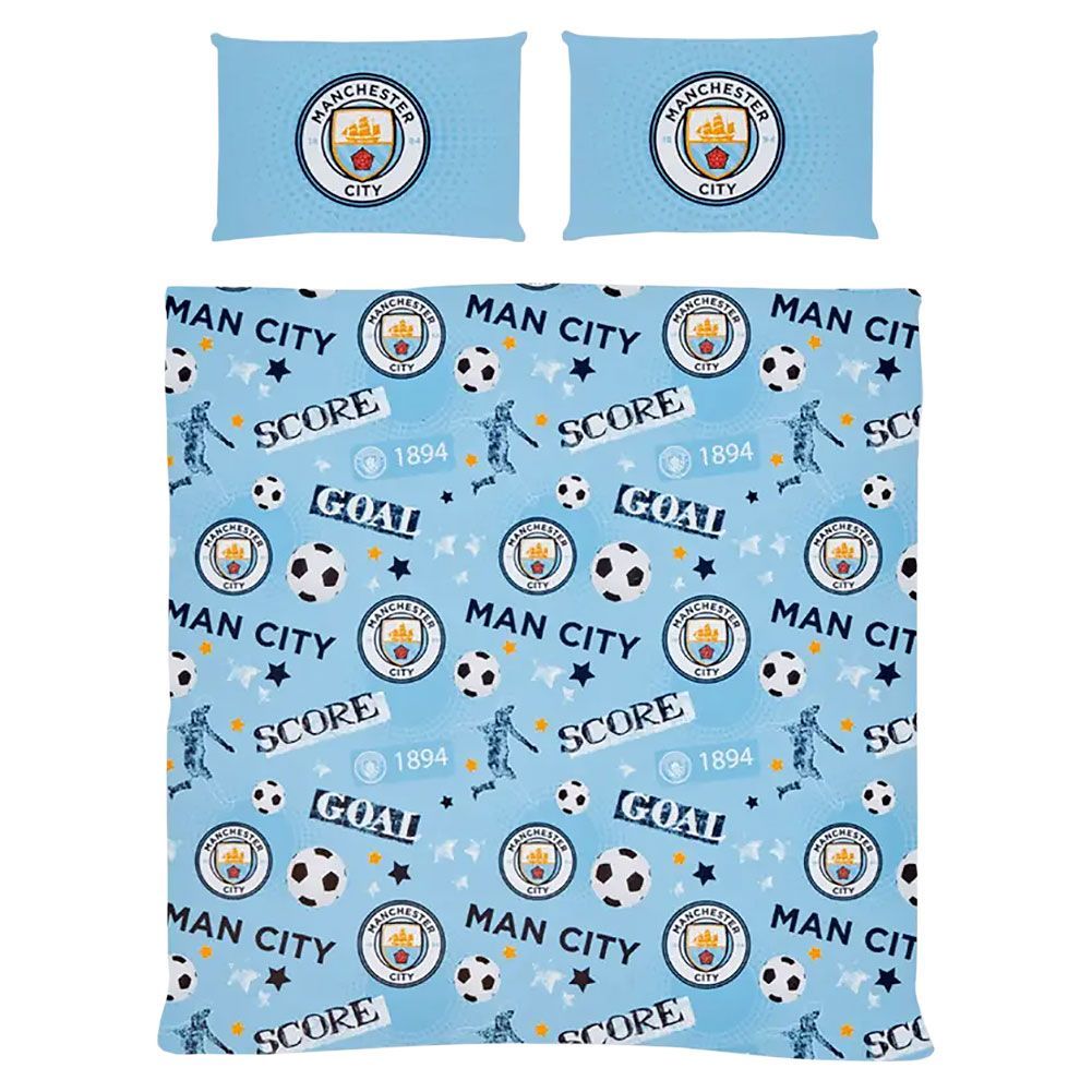Постельное белье Манчестер Сити 2 спальное Striker Double Duvet Set