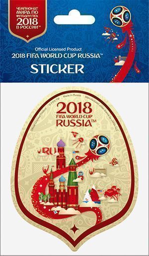 Наклейка бумажная фигурная 100 мм "RU" цв.бежевый
