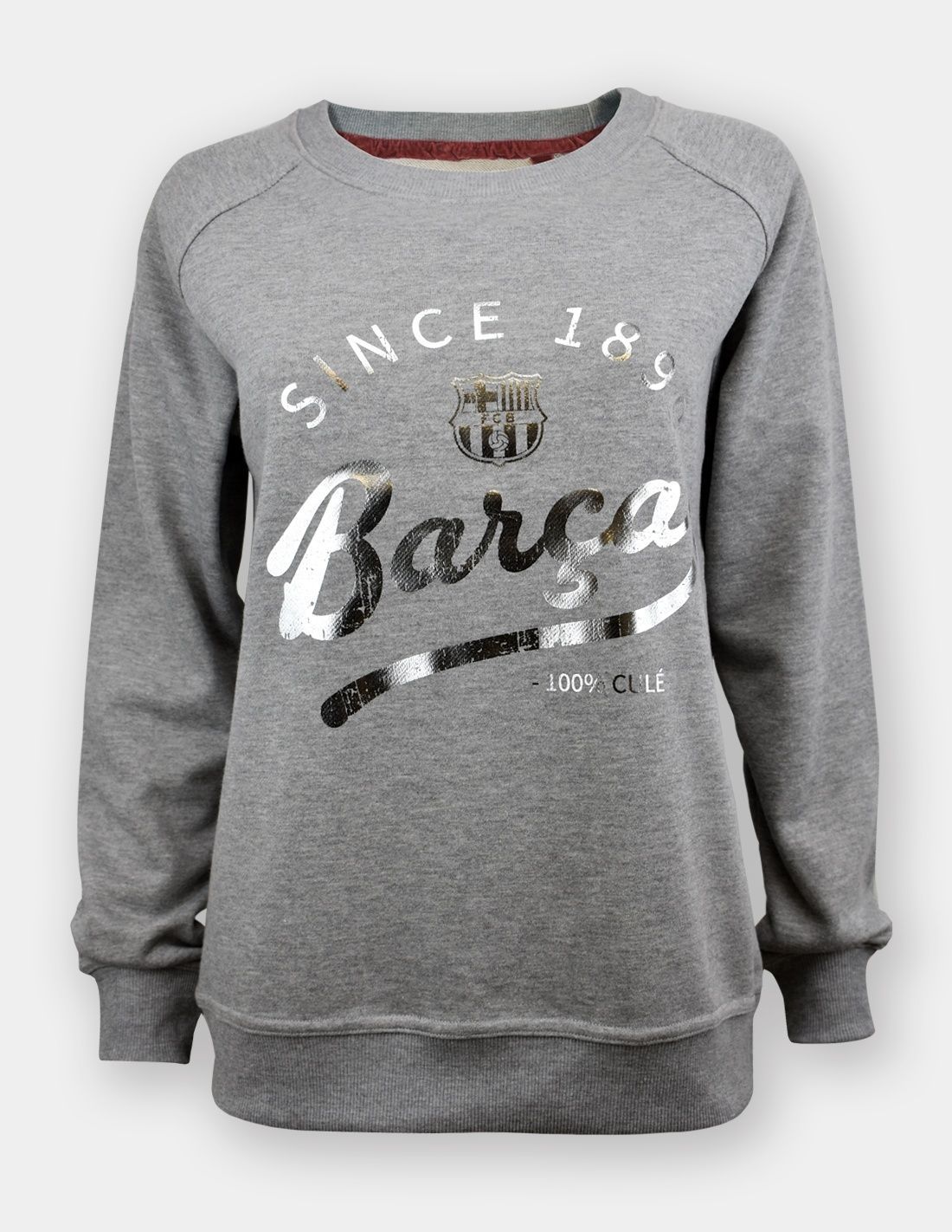 Женский свитшот Барселона SWEAT SHIRT WOMAN SILVER, цвет серый
