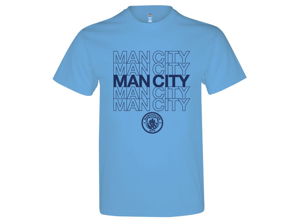 Футболка Манчестер Сити Logo T Shirt Sky Blue Adults