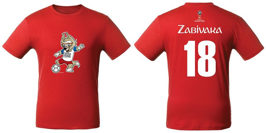 FIFA-Футболка "Забивака с мячом", цв.красный