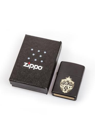 Зажигалка ЦСКА ZIPPO, цвет черный матовый