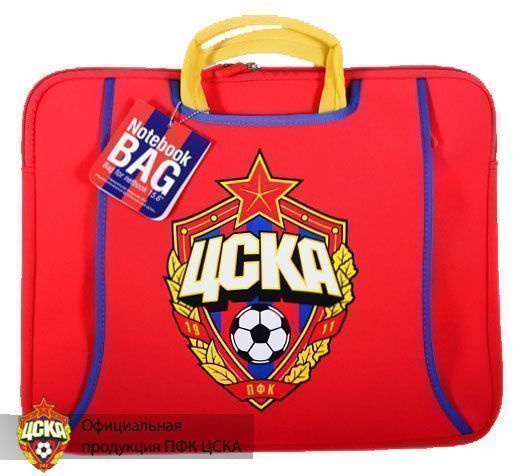 Сумка для нетбука 10.1" красная с эмблемой ПФК ЦСКА
