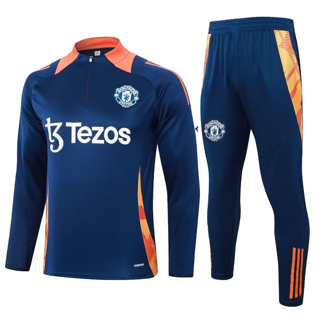 Тренировочный костюм Манчестер Юнайтед 2024/2025 Blue Orange