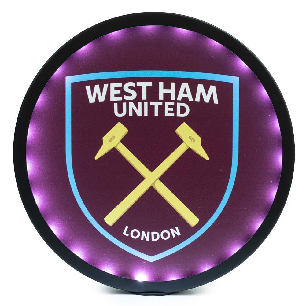 Табличка с подсветкой Вест Хэм Metal LED Logo Sign