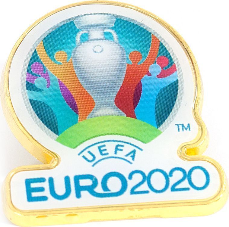 Значок ЕВРО 2020 мет.смола 3 см "Эмблема UEFA"