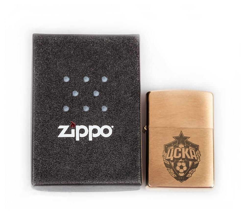 Зажигалка ЦСКА ZIPPO, цвет золотой