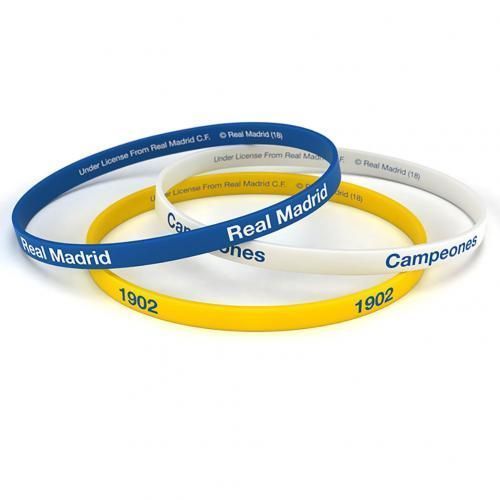 Набор силиконовых браслетов Реал Мадрид 3pk Silicone Wristbands