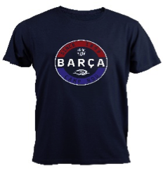 Футболка Барселона BARCA в круге, синяя, 5001CE3MN
