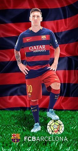 Полотенце Барселона 75 x 150 Towel Messi 400g