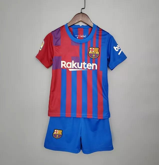 Детская форма Барселона 2021/2022 домашняя (футболка и шорты)