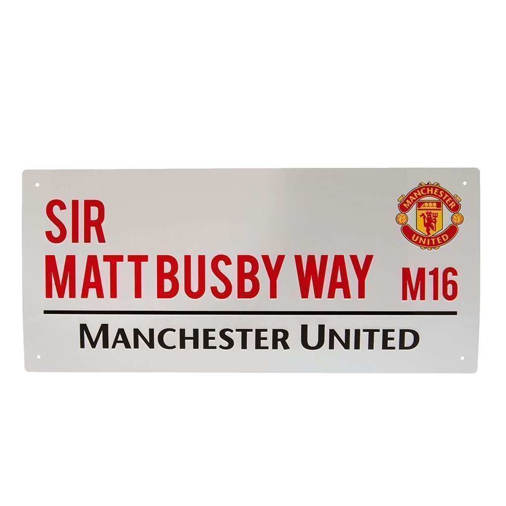 Табличка Манчестер Юнайтед Sir Matt Busby Way Street Sign