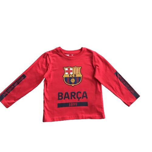 Детская футболка Барселона FCB3173 с длинным рукавом, красная
